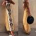 Heididress Stripes Splice Backless Ethnic Printed Maxi Cami Dress