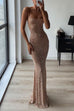 Heididress Sheer Embellished Scoop Neck Cami Maxi Evening Gown