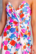 Heididress Off Shoulder Twist Waist High Slit Floral Dress
