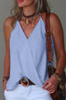 Heididress V Neck Solid Summer Cami Top