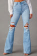 Heididress Distressed Bell Bottoms Ripped Trendy Jeans