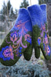 Heididress Christmas Gift Flower Embroidery Mittens