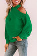 Heididress Kale Cold Shoulder Sweater
