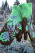 Heididress Christmas Gift Flower Embroidery Mittens