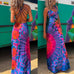 Heididress Criss Cross Backless Tie Dye Maxi Cami Dress