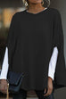 Heididress Crewneck Batwing Sleeve Cloak Top