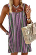 Heididress Crewneck Rainbow Stripes Tank Dress