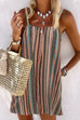 Heididress Crewneck Rainbow Stripes Tank Dress