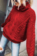 Heididress Winter Turtleneck Long Sleeve Solid Knit Sweater