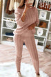 Heididress Crewneck Long Sleeve Sweater and Slim Fit Pants Solid Set