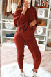 Heididress Crewneck Long Sleeve Sweater and Slim Fit Pants Solid Set