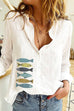 Heididress Long Sleeve Button Down Cotton Linen Shirt