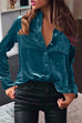 Heididress Stylish Lapel Buttons Long Sleeve Shirt with Pockets