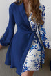 Heididress Elegant Wrap V Neck Long Sleeve Tie Waist Dress