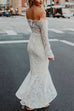 Heididress Off Shoulder Long Sleeve Floral Lace Bodycon Dress