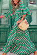 Heididress Puff Sleeve Geometry Printed Swing Dress