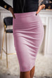 Heididress Solid High Waist Ruched Bodycon Skirts