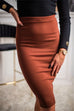 Heididress Solid High Waist Ruched Bodycon Skirts