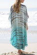 Heididress Deep V Neck Tie Dye Side Split Beach Dress