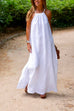 Heididress Halter Sleeveless Cotton Linen Beach Dress