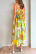 Heididress Bow Knot Back Dinosaur Printed Cami Maxi Holiday Dress