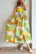 Heididress Bow Knot Back Dinosaur Printed Cami Maxi Holiday Dress