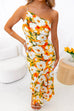 Heididress One Shoulder High Waist Mermaid Floral Cami Dress