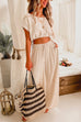 Heididress Drawstring Hem Crop Top Wide Leg Pants Loungewear Set