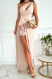 Heididress One Shoulder Cut Out Draped Front Maxi Party Dress