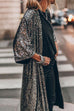 Heididress 3/4 Sleeves Open Front Sequin Shinny Midi Cardigan