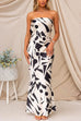 Heididress Geometric Printed Tube Top Maxi Party Dress