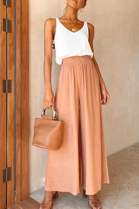 Heididress Elastic Waist Wide Leg Palazzo Pants