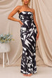 Heididress Geometric Printed Tube Top Maxi Party Dress