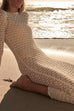 Heididress Long Sleeves Beach Cover Up Knit Midi Dress