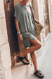 Heididress Side Split Batwing Sleeves Shift T-shirt Dress