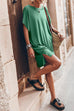 Heididress Side Split Batwing Sleeves Shift T-shirt Dress