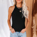 Heididress Solid Ribbed Knit Slim Fit Tank Top