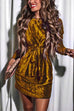 Heididress NYE Long Sleeves Velvet Dress(in 4 Colors)