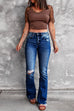Heididress Distressed Bell Bottoms Ripped Jeans