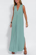 Heididress Sleeveless V Neck Side Split Maxi Dress