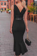 Heididress Sleeveless Faux Leather Splice Bodycon Mermaid Dress