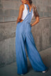 Heididress Pocketed Wide Leg Baggy Denim Overalls