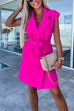 Heididress Sleeveless Belted Double Breasted Blazer Dress