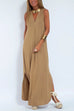 Heididress Sleeveless V Neck Side Split Maxi Dress