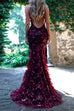 Heididress Sequin V Neck Backless Maxi Cami Mermaid Party Dress