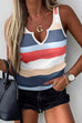 Heididress V Neck Color Block Striped Summer Tank Top