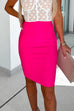 Heididress Solid High Waist Bodycon Skirt