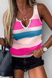 Heididress V Neck Color Block Striped Summer Tank Top