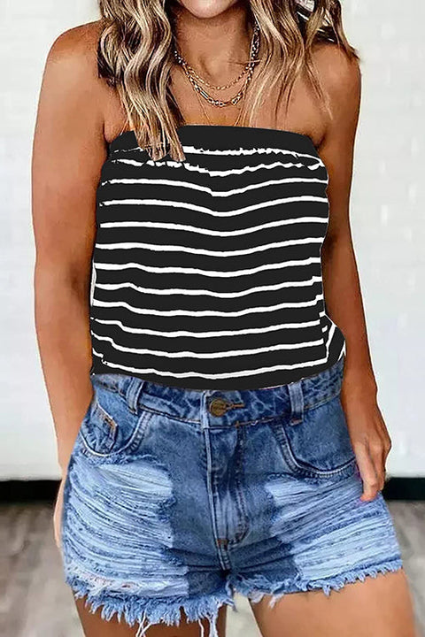 Heididress Off Shoulder Color Block Striped Top